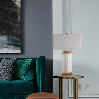 European Style Clear Crystal Glass Table Lamp