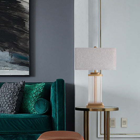 European Style Clear Crystal Glass Table Lamp