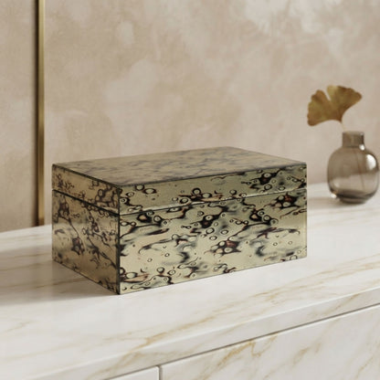 Gold-Wrapped Rectangle Storage Box