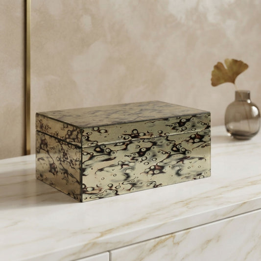 Gold-Wrapped Rectangle Storage Box