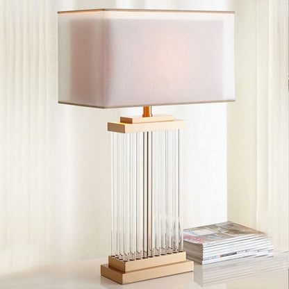 European Style Clear Crystal Glass Table Lamp