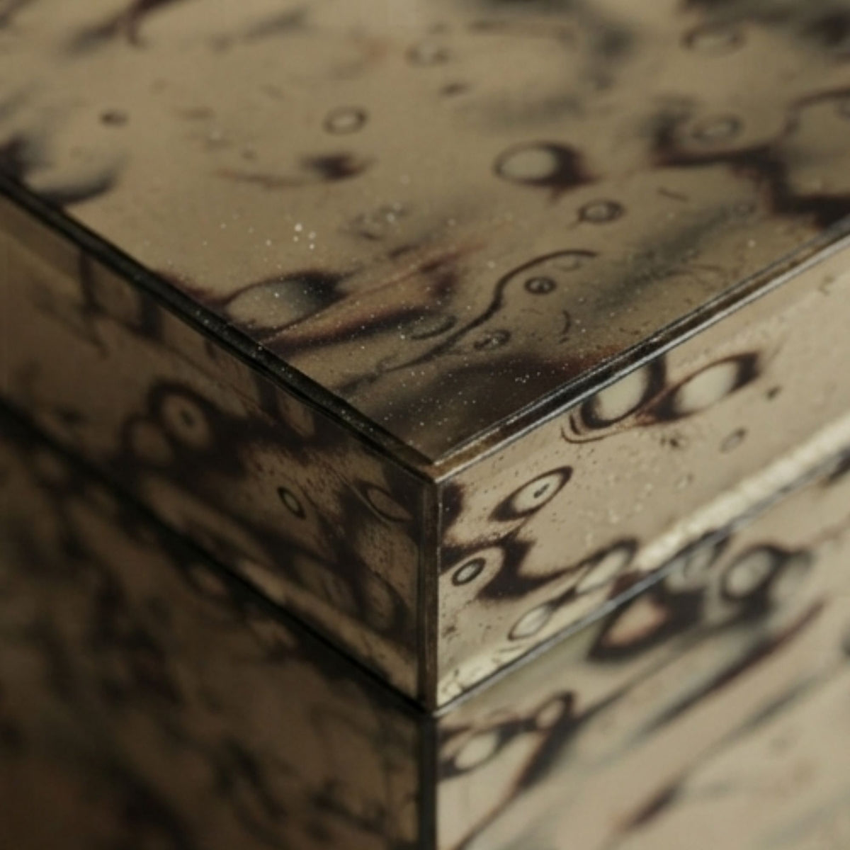 Gold-Wrapped Rectangle Storage Box