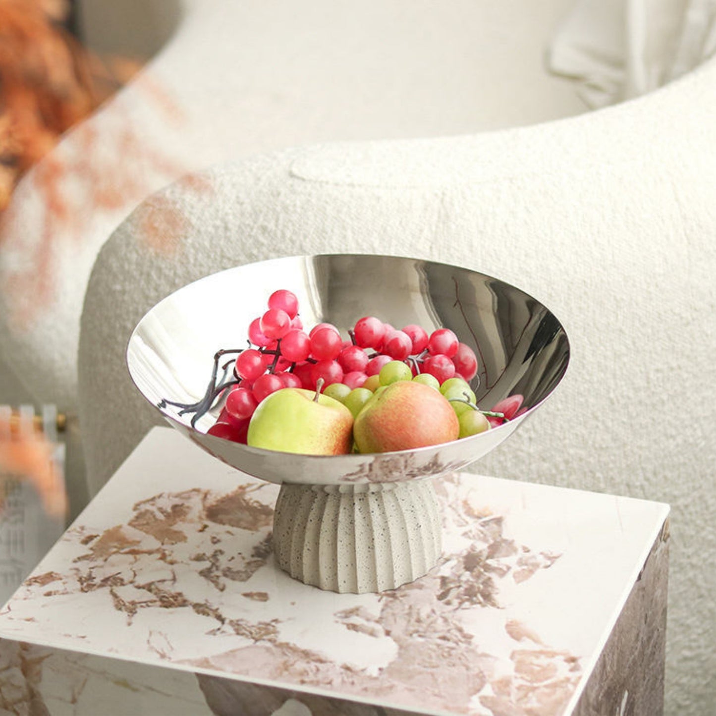 Beige Resin Base Candy Bowl