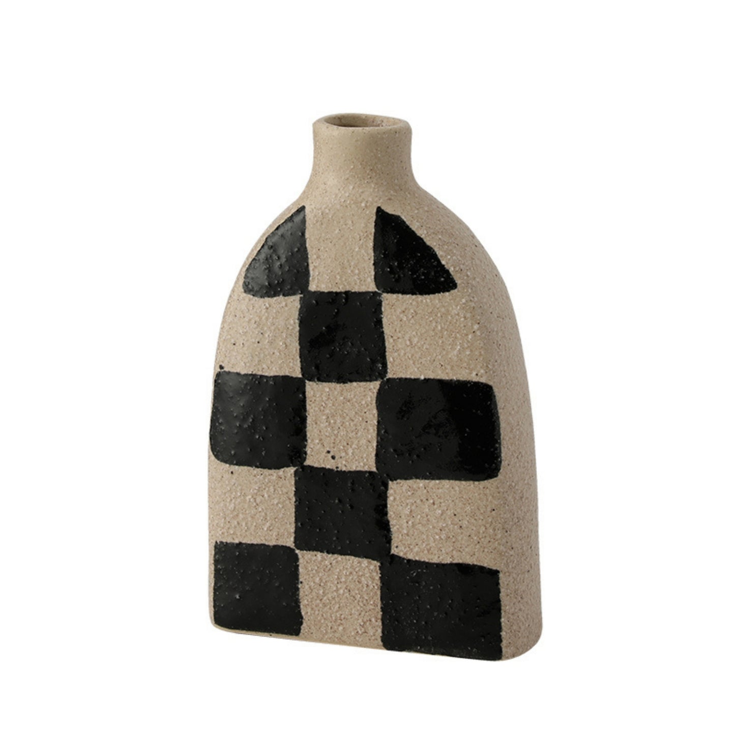 Grid Pattern Sand Flower Decoration Vase