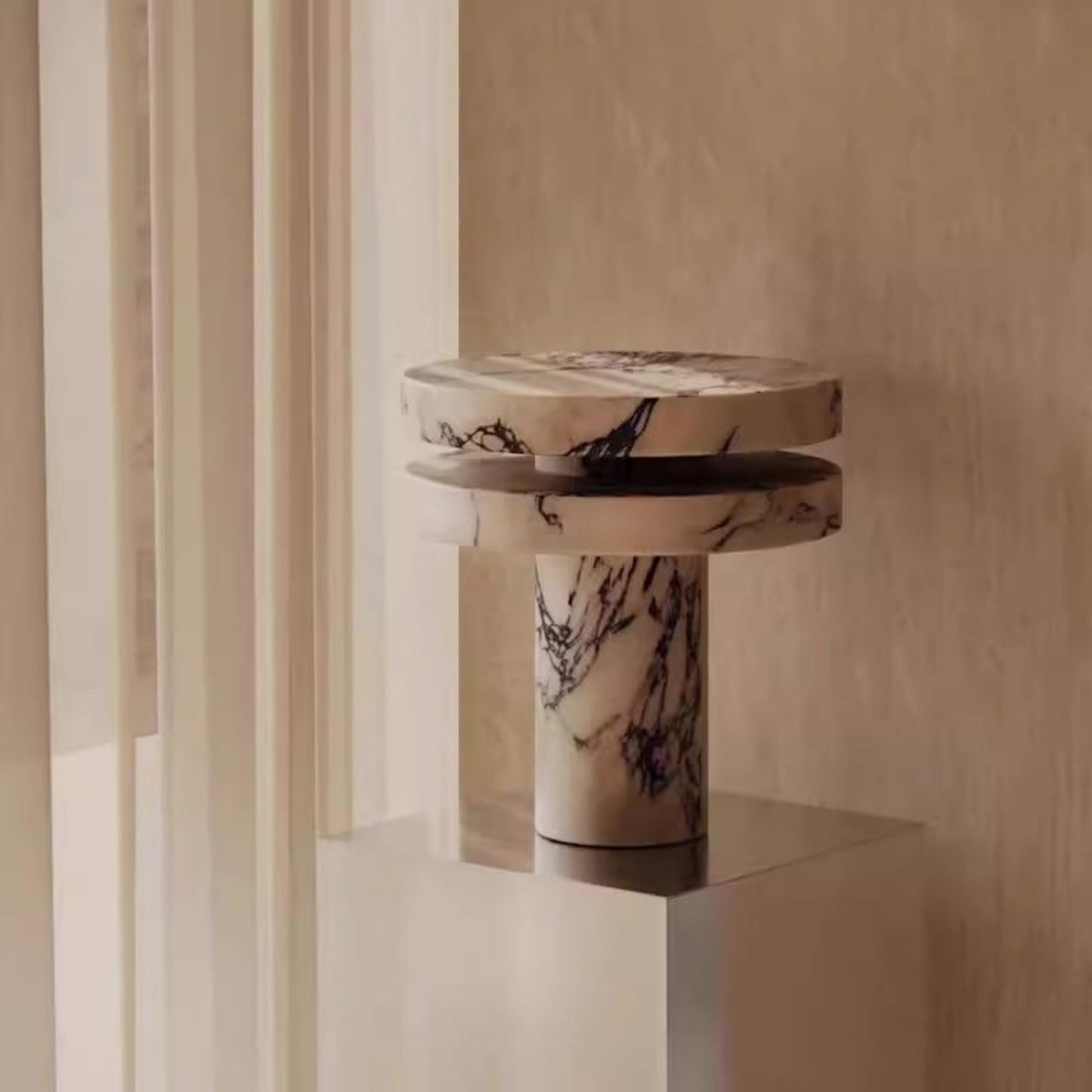 LED Natural Marble Table Lamp