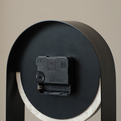 Travertine Table Clock