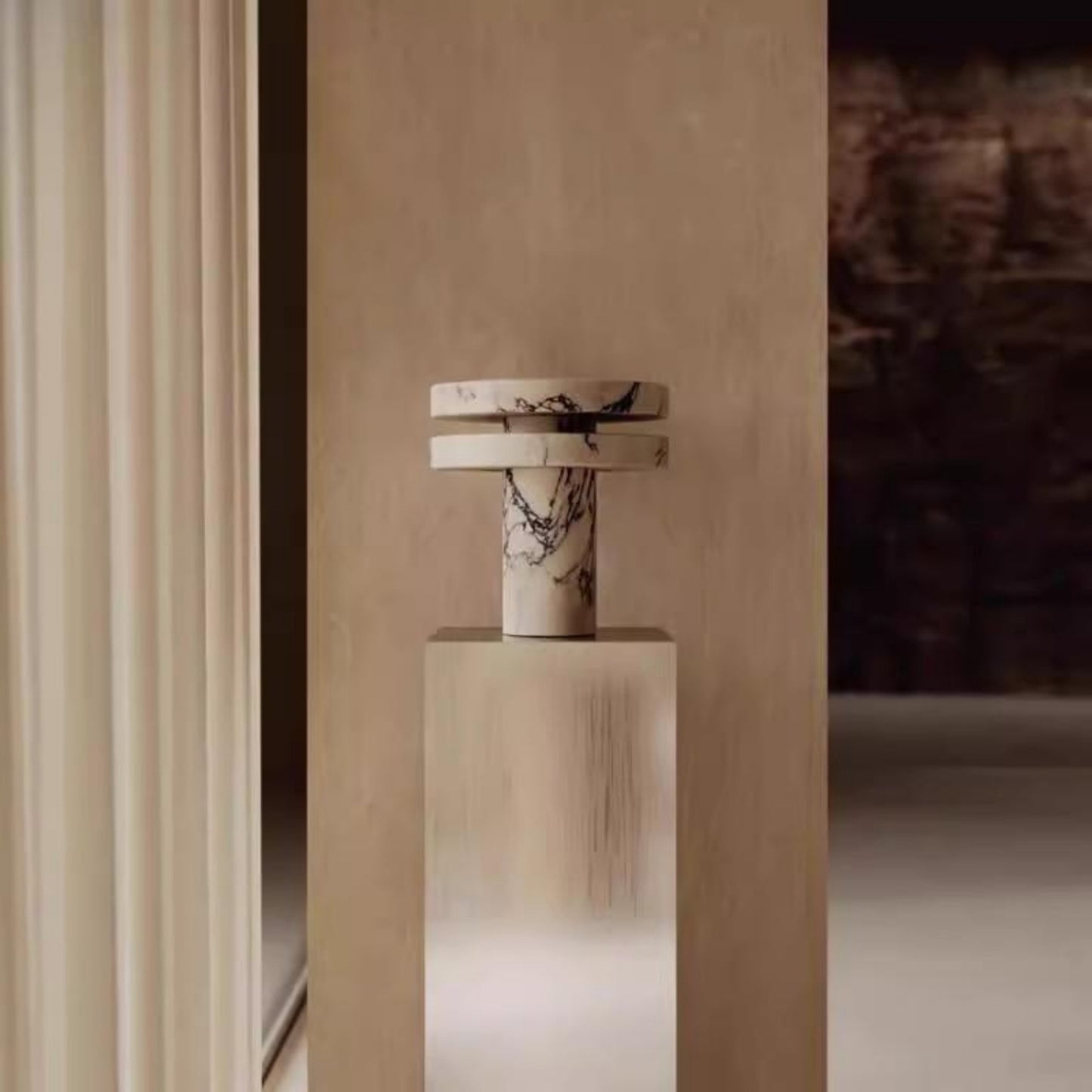 LED Natural Marble Table Lamp
