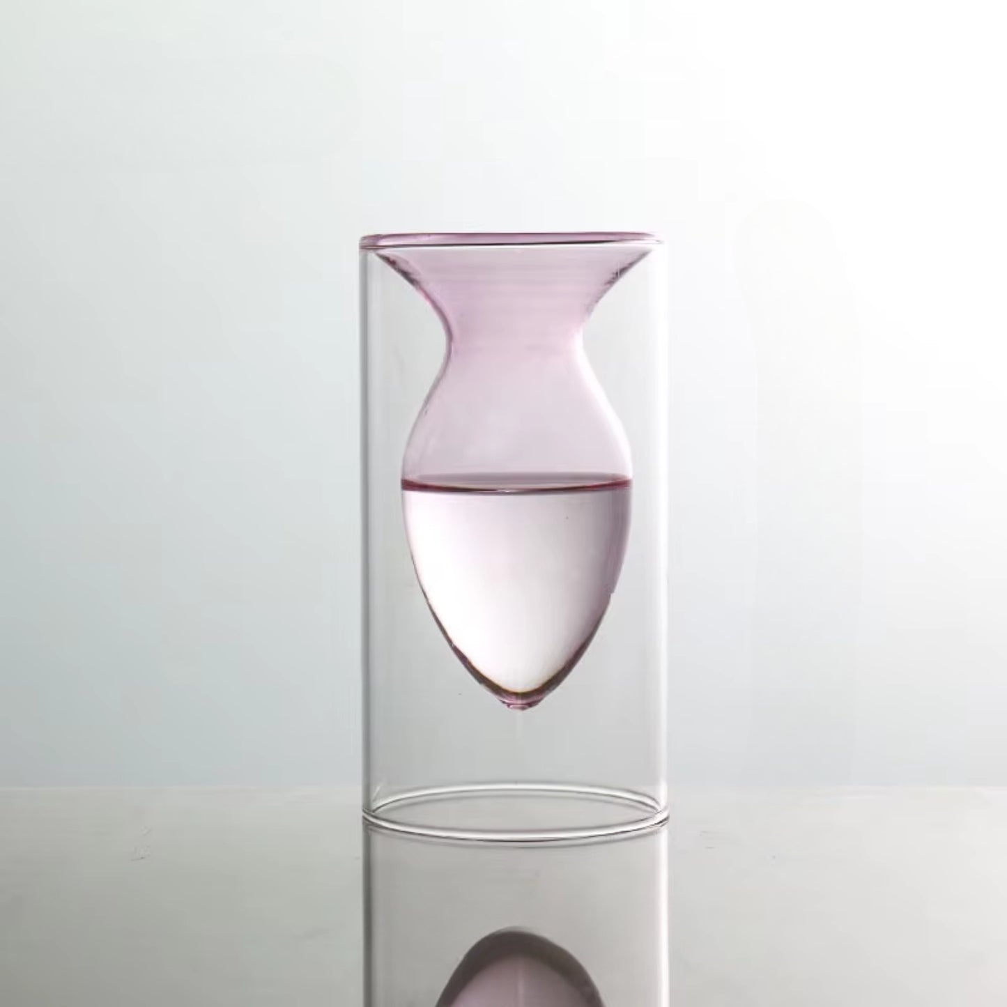 Handblown Colored Bud Glass Vase