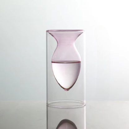 Handblown Colored Bud Glass Vase