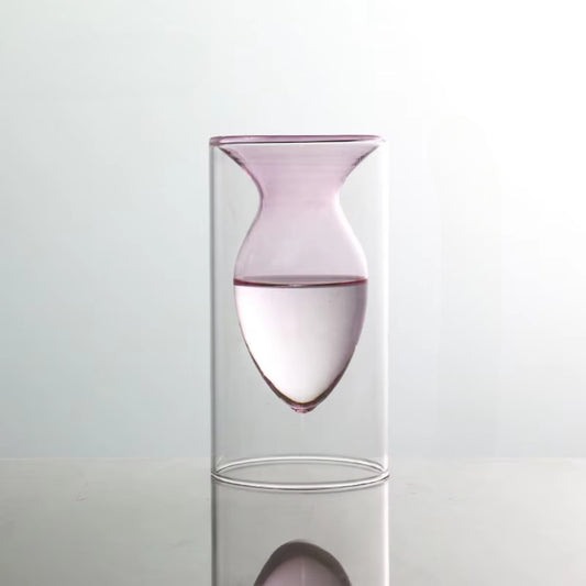 Handblown Colored Bud Glass Vase