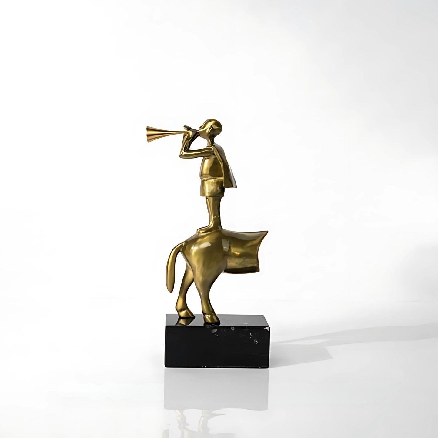 Handmade Gold Figure Art Marble Metal Ornament