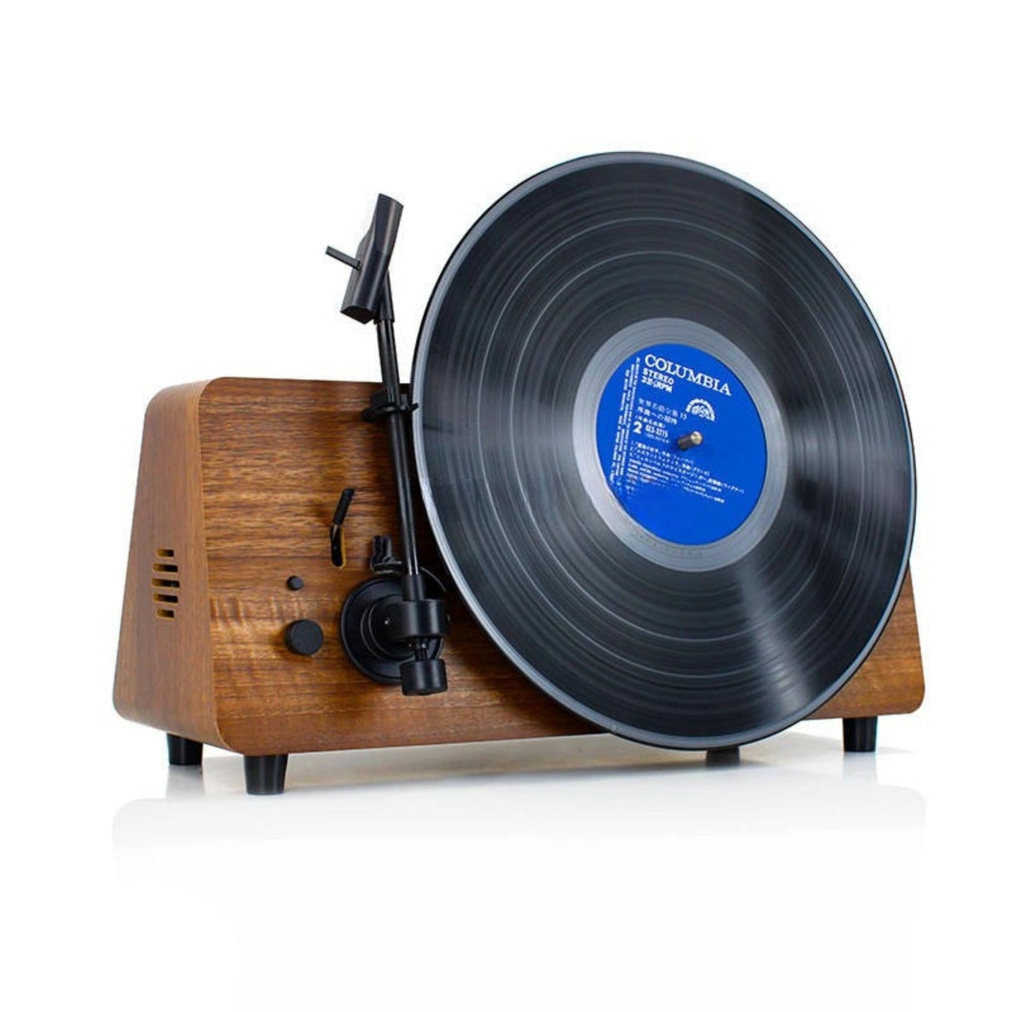 Brown Wooden Standing Record Player