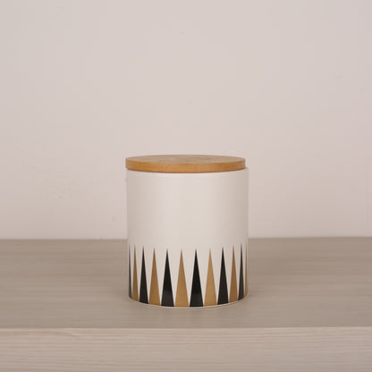 Ceramic Jar with Wooden Lid