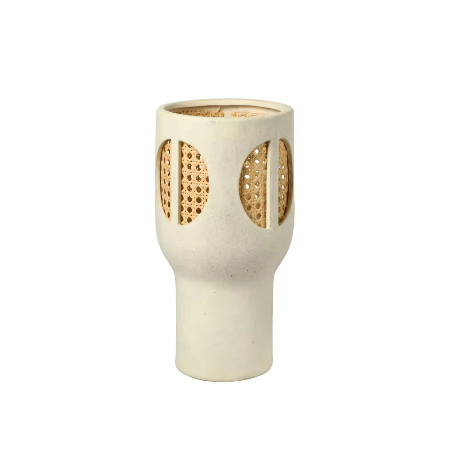 Rattan Decorative Ceramic Flower Vase
