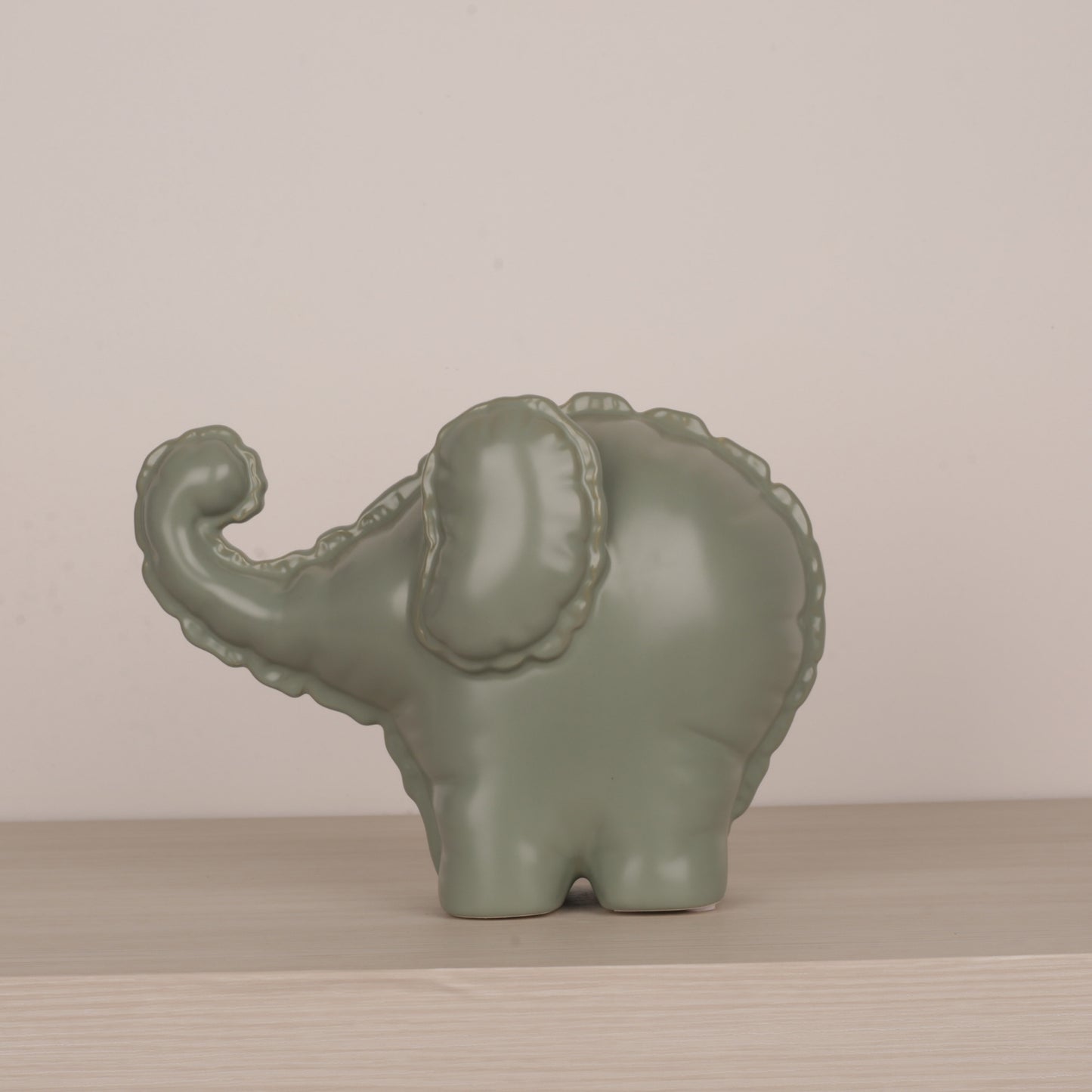 Funny Green Little Elephant Figurine Ornament
