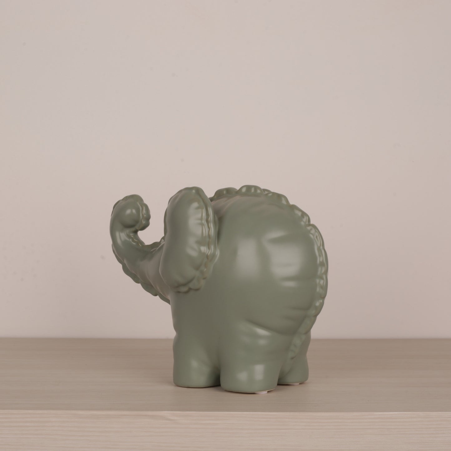 Funny Green Little Elephant Figurine Ornament