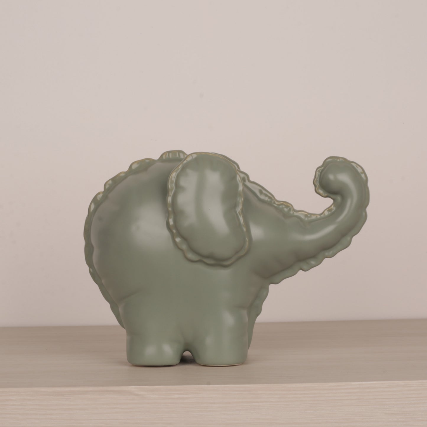 Funny Green Little Elephant Figurine Ornament