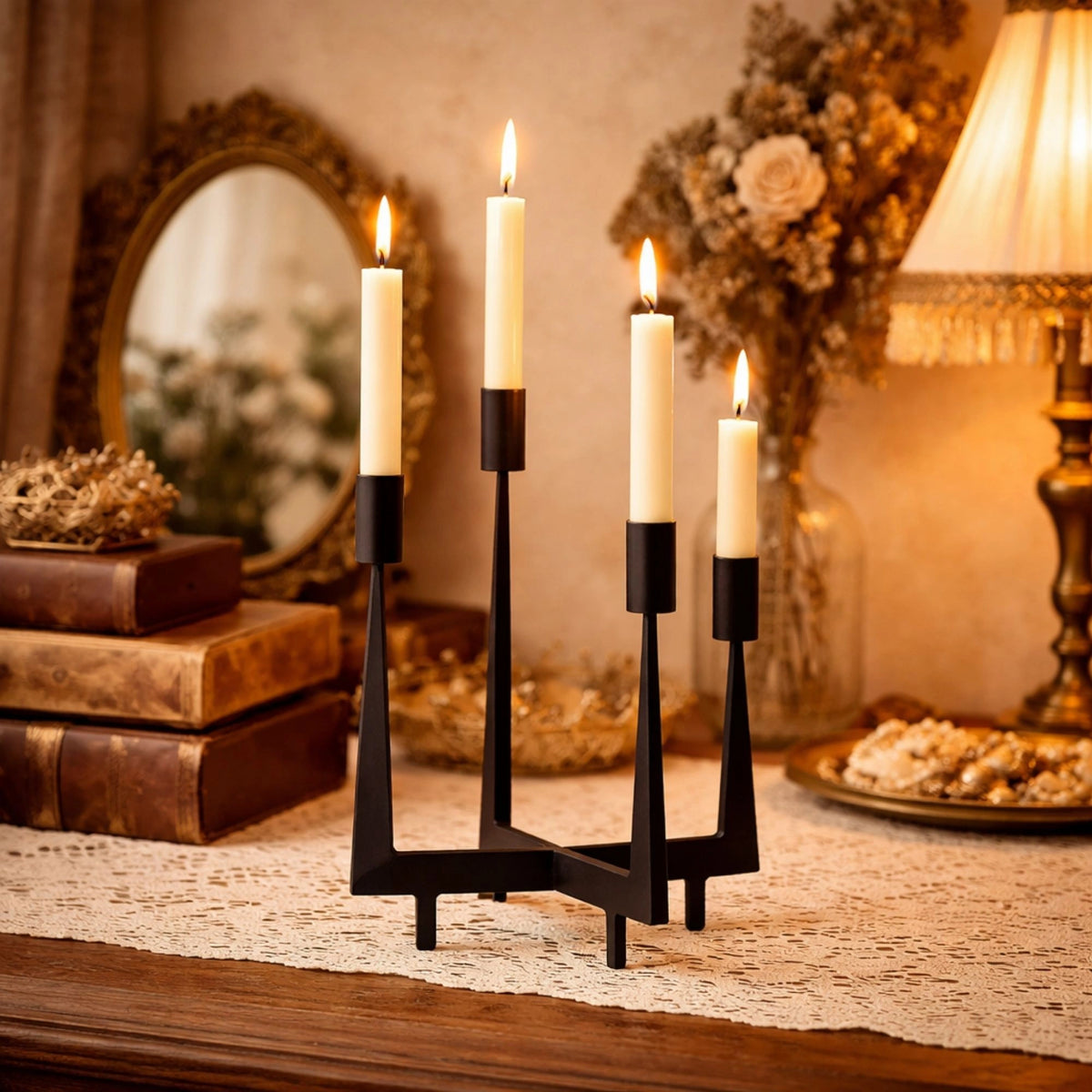 Sword Shadow Candle Holder(Golden, Black)