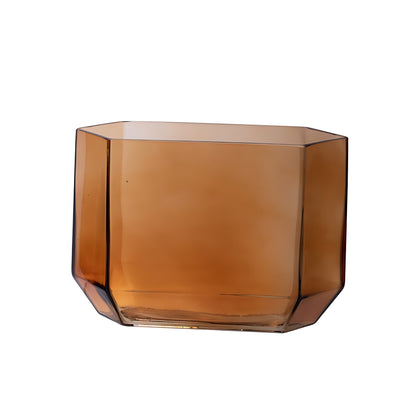 Handblown Glass Tabletop Vase (Brown, Green)