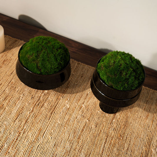 Black Decoration Resin Moss Flower Ornaments