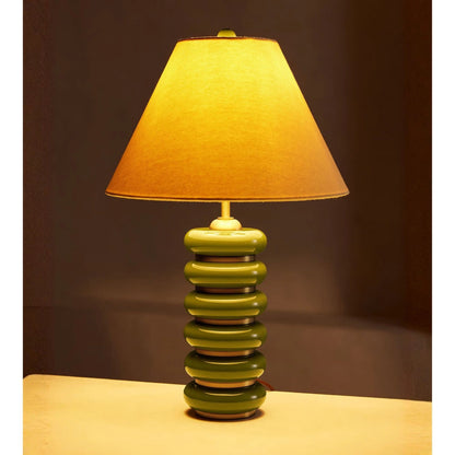 Beige Shade Abacus Bead Decorative Table Lamp