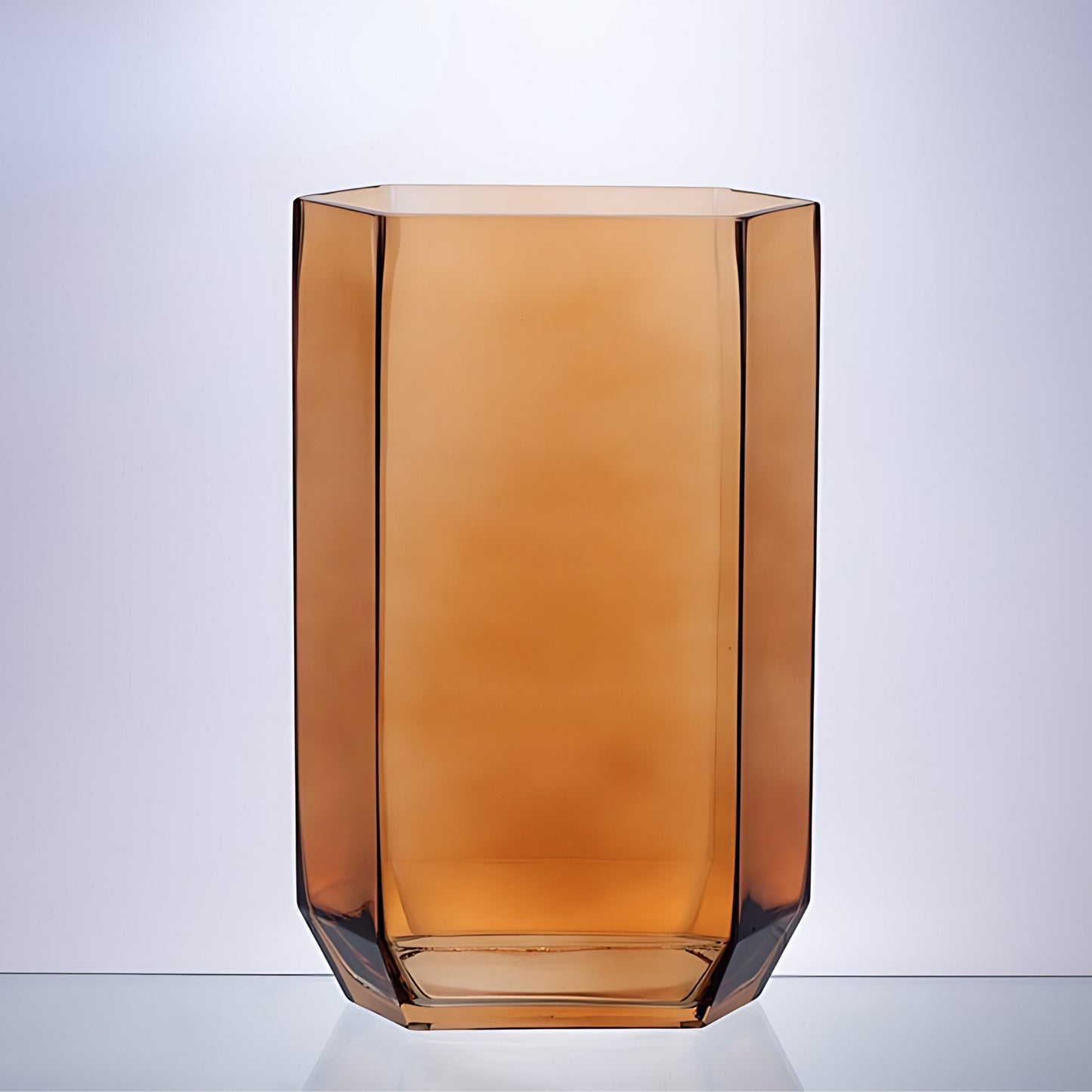 Handblown Glass Tabletop Vase (Brown, Green)