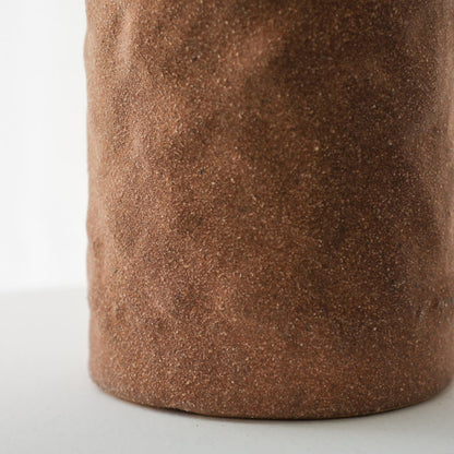 Coral Ball Brown Ceramic Flower Vase