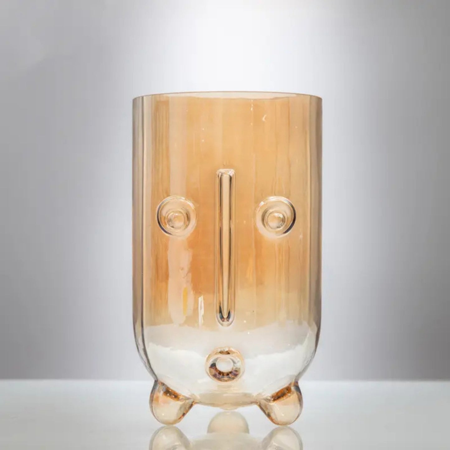 Nordic Abstract Art Human Face Glass Vase