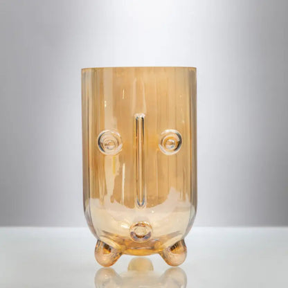 Nordic Abstract Art Human Face Glass Vase