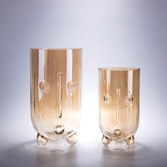 Nordic Abstract Art Human Face Glass Vase