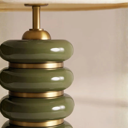 Beige Shade Abacus Bead Decorative Table Lamp