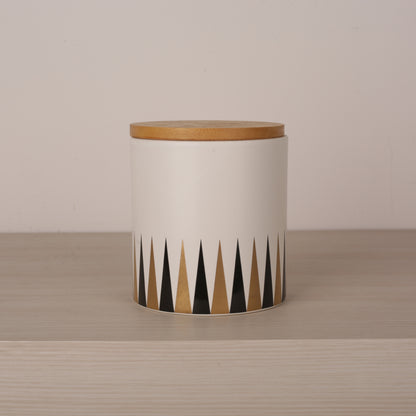 Ceramic Jar with Wooden Lid