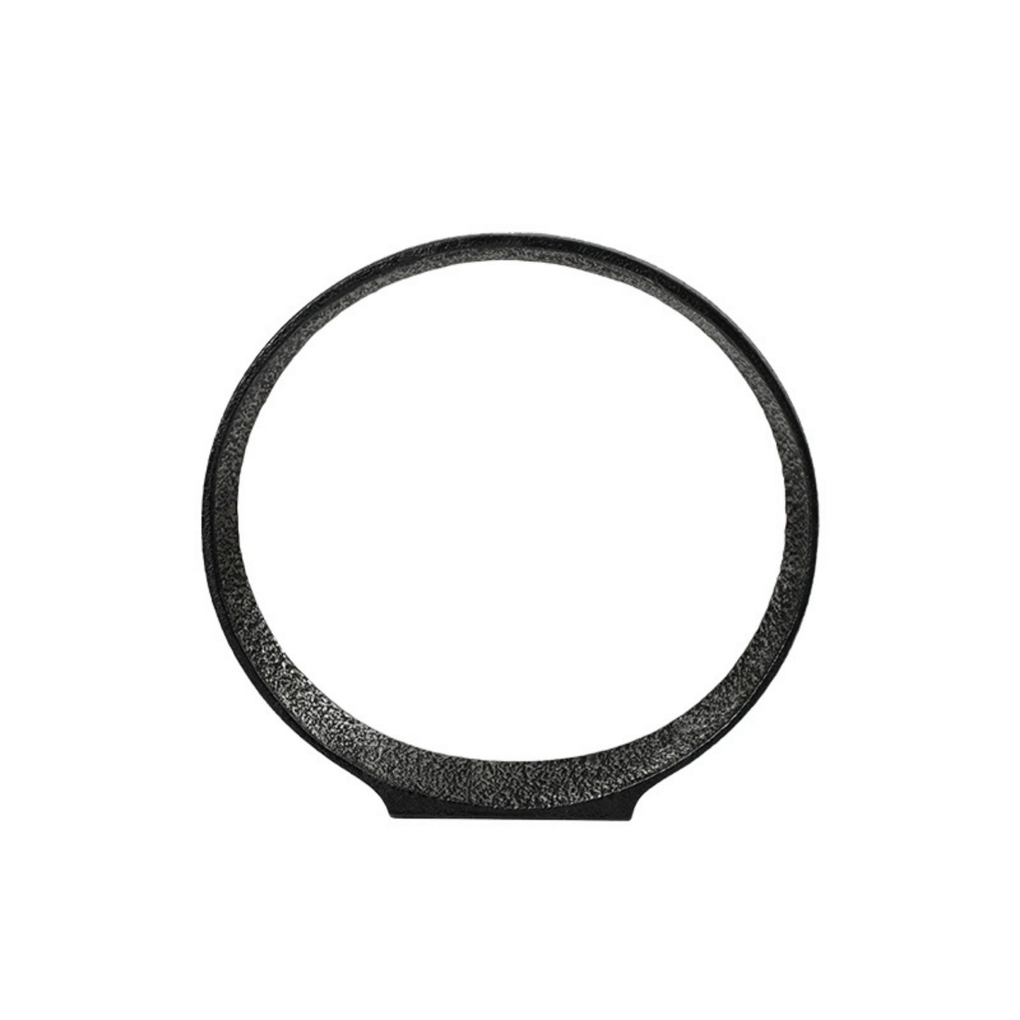 Black Resin Ring Design Tabletop Décor Ornament