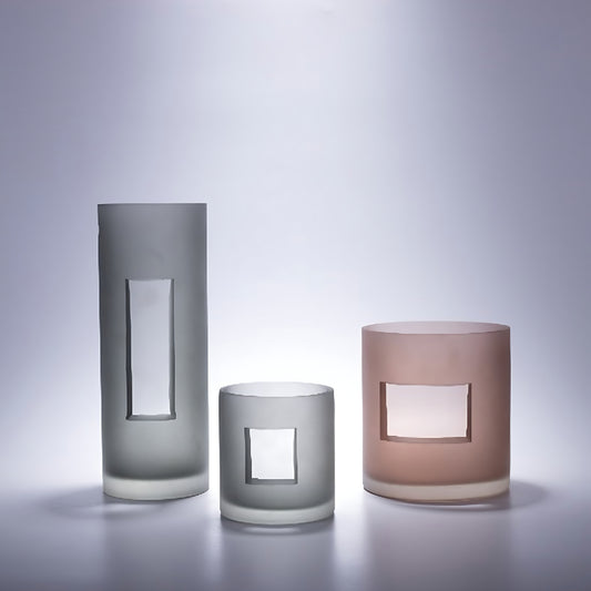 Geometry Hollow Tabletop Glass Vase