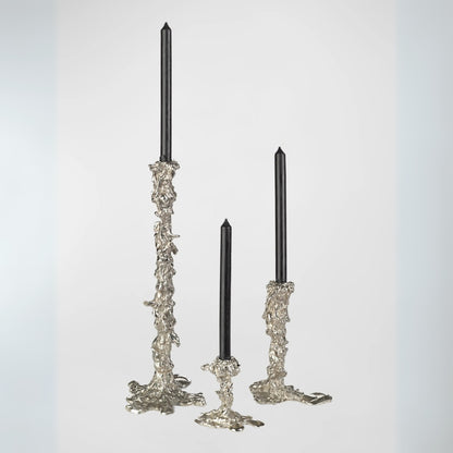 Melting Candlestick (Black, Silver)