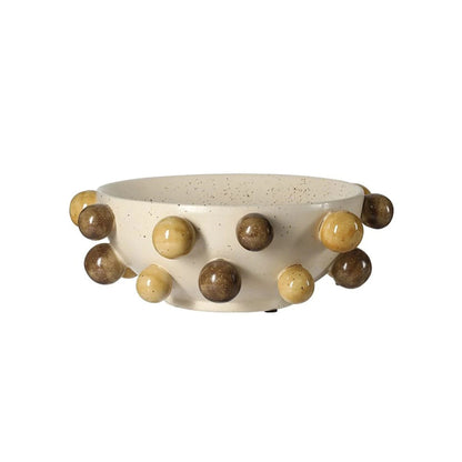 Retro Round Bead Decorative Bowl