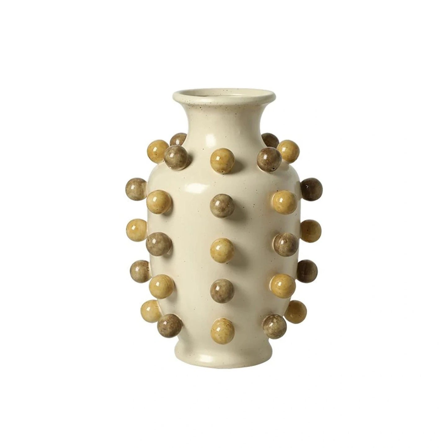Retro Round Bead Handmade Ceramic Vase