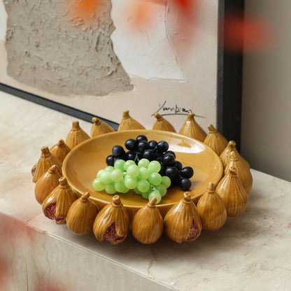 Figs Design Flat Round Decorative Bowl