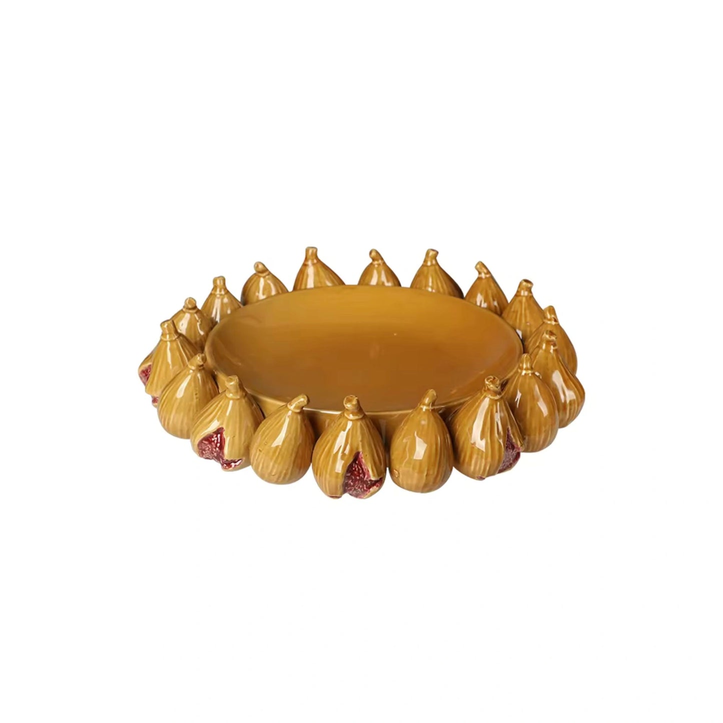 Figs Design Flat Round Decorative Bowl