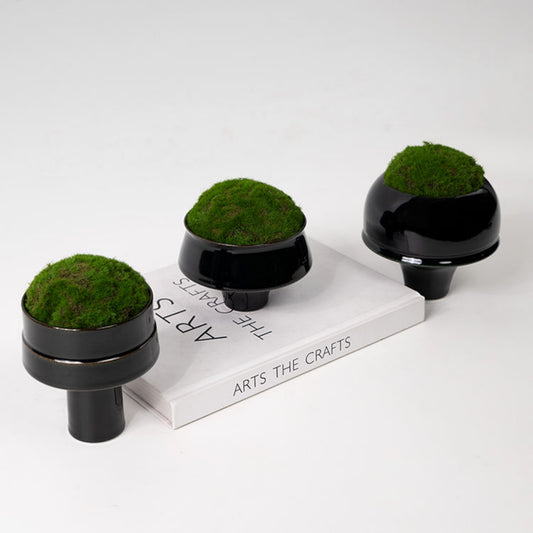 Black Decoration Resin Moss Flower Ornaments
