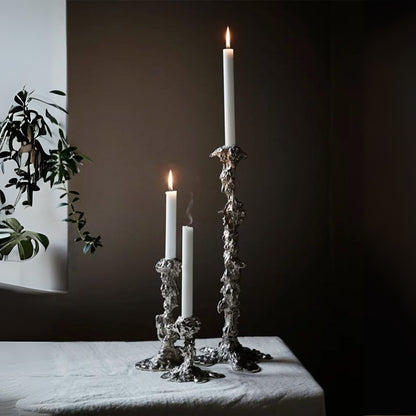 Melting Candlestick (Black, Silver)