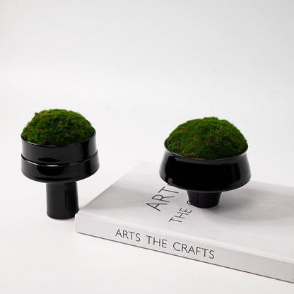 Black Decoration Resin Moss Flower Ornaments
