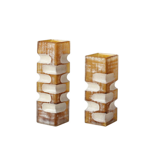 Multi-Level Yellow Flower Vase
