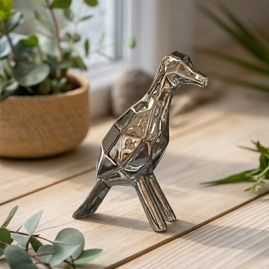 Silver Bird Figurine Decorative Object