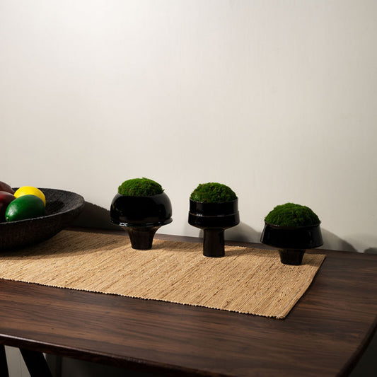 Black Decoration Resin Moss Flower Ornaments