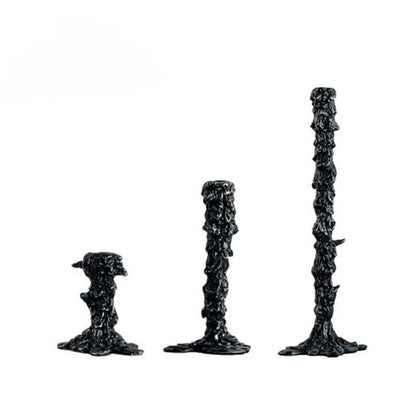 Melting Candlestick (Black, Silver)