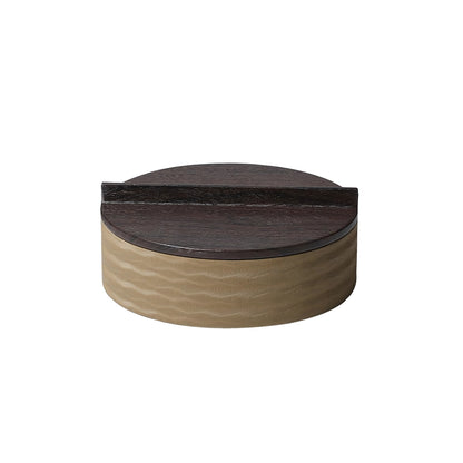 Wooden Leather Jewelry Storage Box