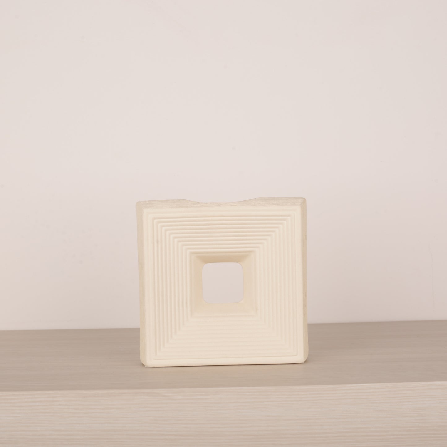 Meander Pattern Square Flower Vase