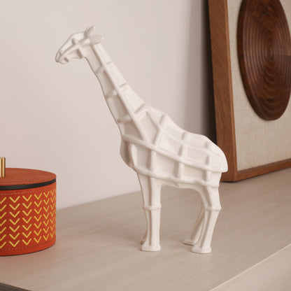White Ceramic Animal Figurine Tabletop Décor