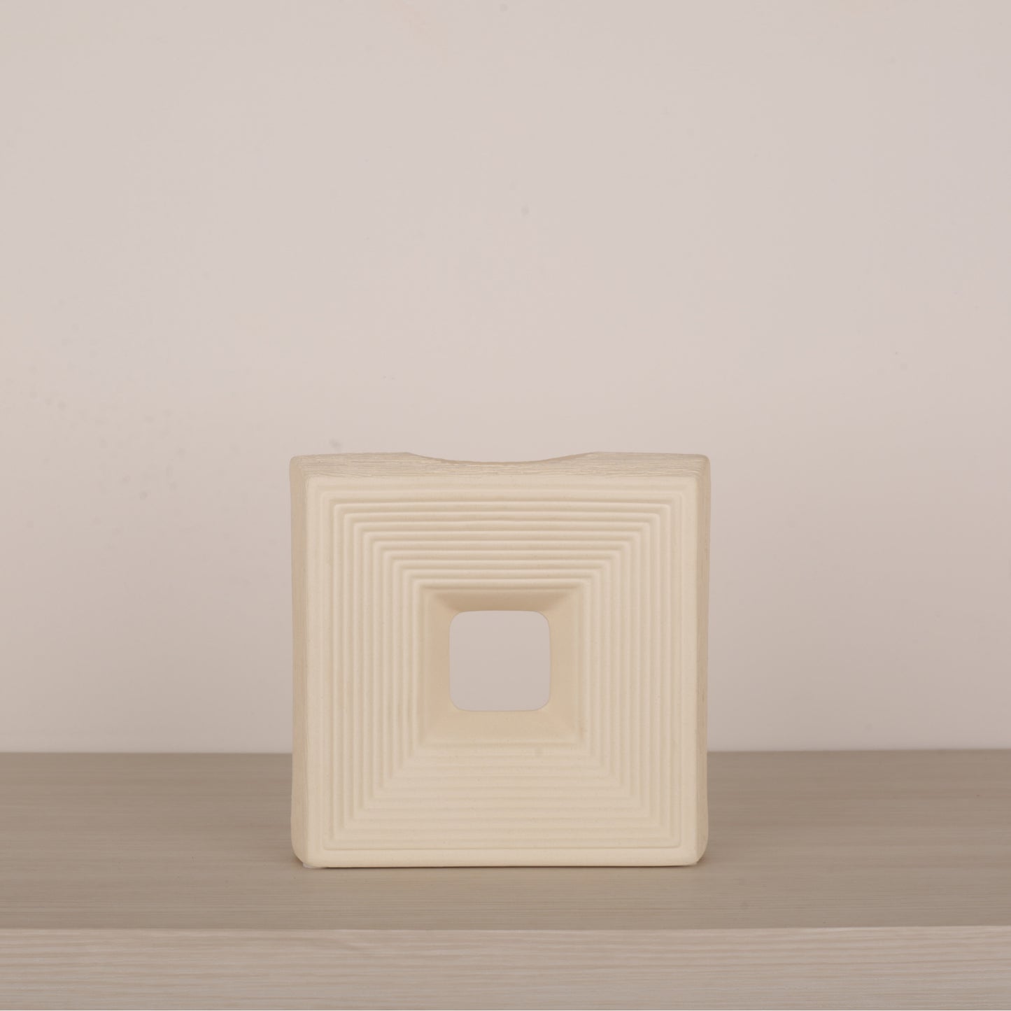 Meander Pattern Square Flower Vase